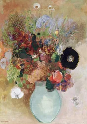 Blumen in einer grünen Vase, 1910